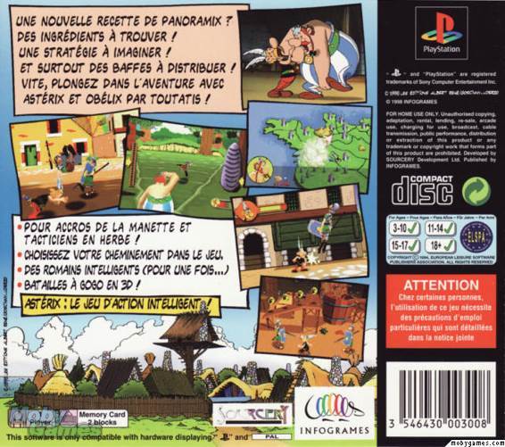 Asterix - Sony PlayStation (Infogrames - 1) video game collectible [Barcode 3546430003299] - Main Image 2
