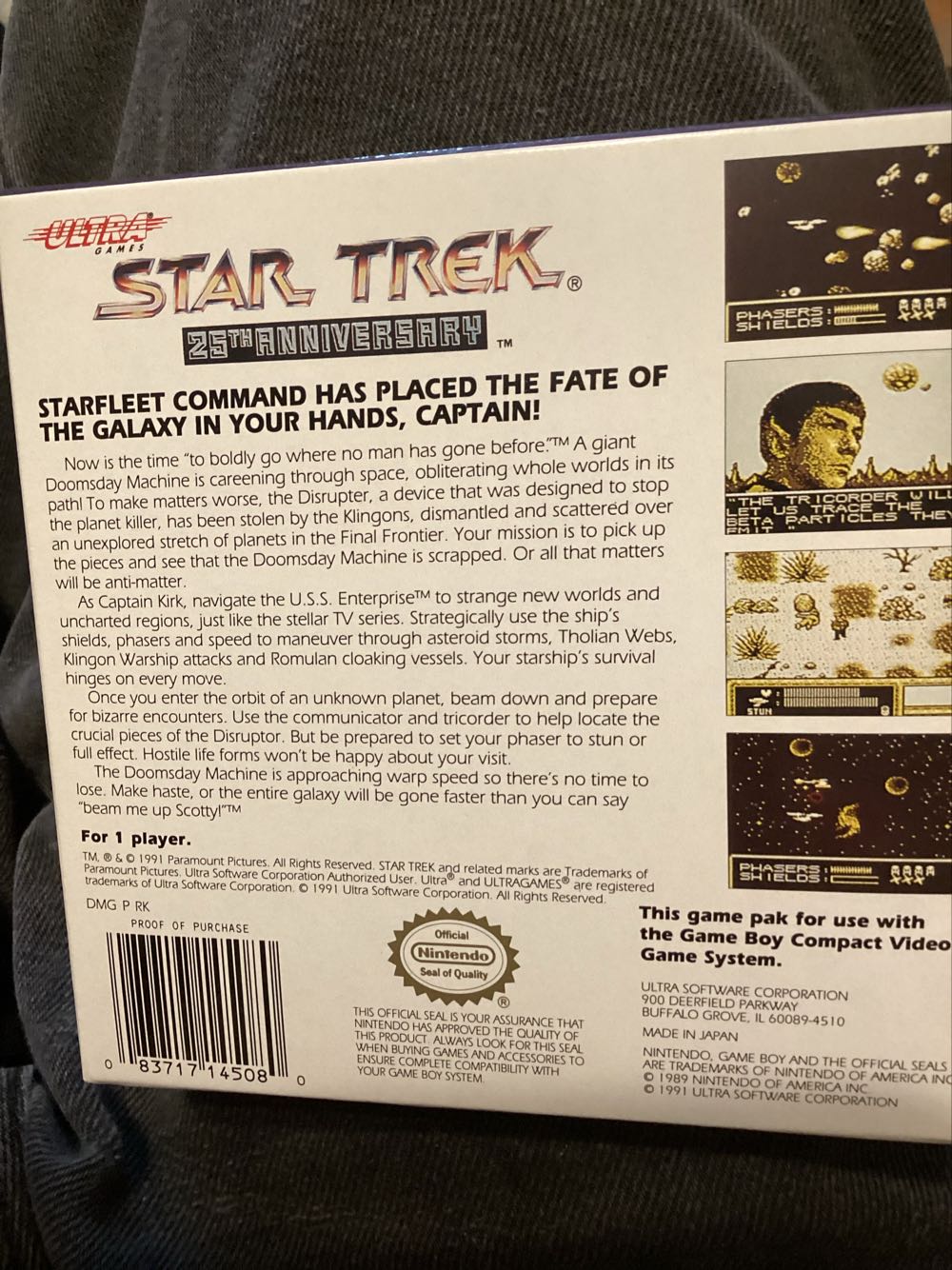 Star Trek: 25th Anniversary - Nintendo Game Boy (Interplay Entertainment - 1) video game collectible [Barcode 083717145080] - Main Image 4