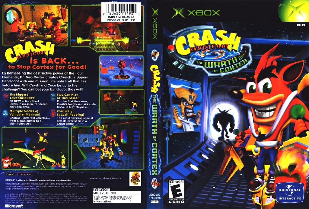 Crash Bandicoot: The Wrath of Cortex - Microsoft Xbox video game collectible - Main Image 2