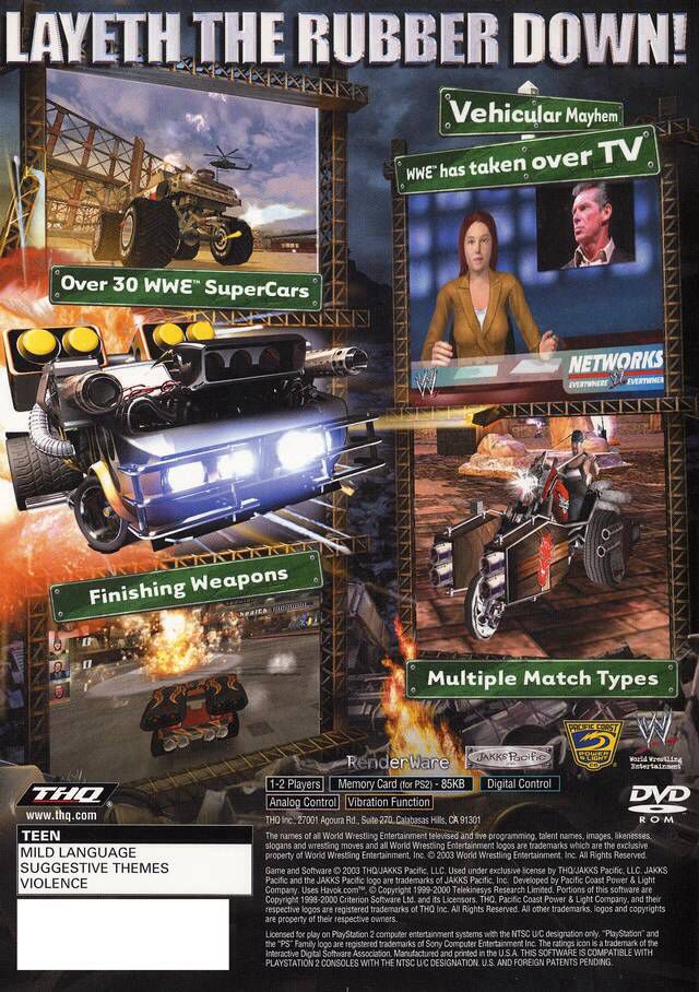 WWE Crush Hour - Sony PlayStation 2 (PS2) (THQ - 1-4) video game collectible [Barcode 752919460207] - Main Image 2