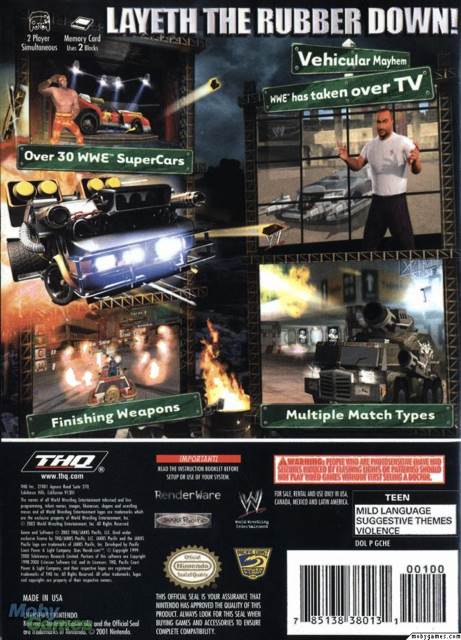 WWE: Crush Hour - Nintendo GameCube (THQ - 1-2) video game collectible [Barcode 785138380131] - Main Image 2