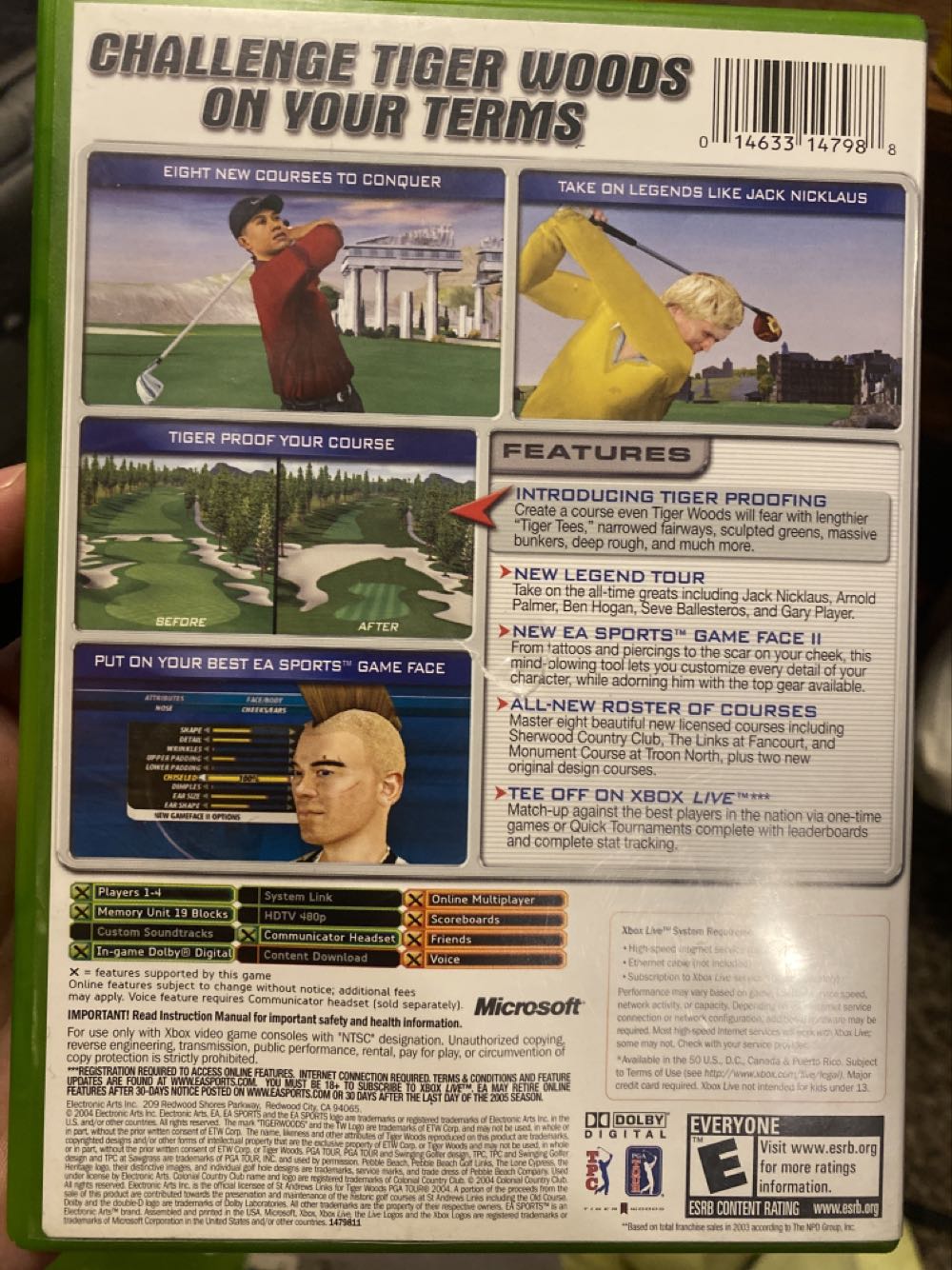 Tiger Woods PGA Tour 2005 - Microsoft Xbox (Ea Sports - 1-4) video game collectible [Barcode 014633147988] - Main Image 2