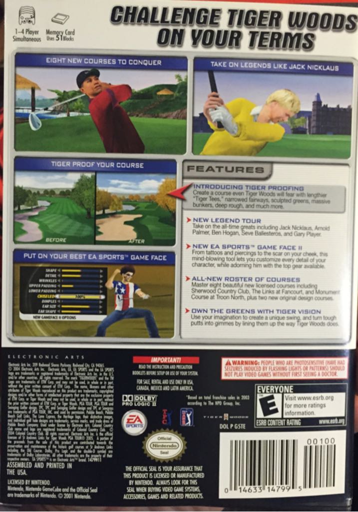 Tiger Woods PGA Tour 2005 - Nintendo GameCube (Ea Sports - 4) video game collectible [Barcode 014633147995] - Main Image 2