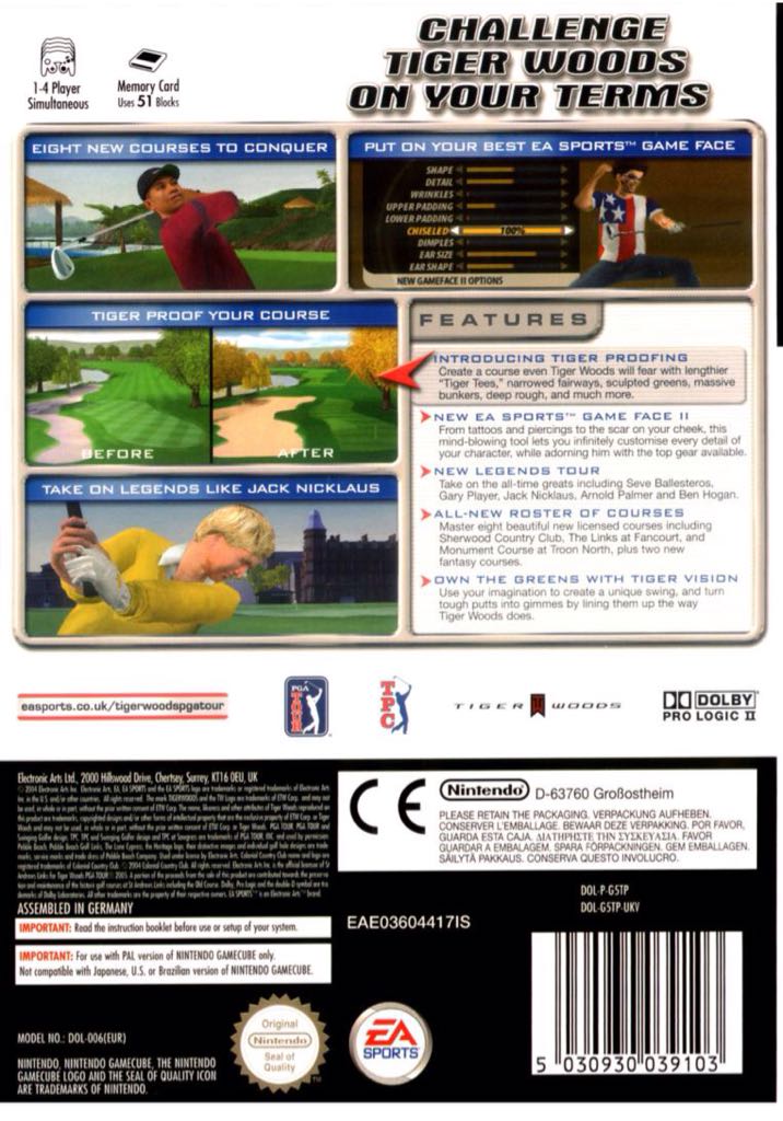 Tiger Woods PGA Tour 2005 - Nintendo GameCube (Ea Sports) video game collectible [Barcode 5030931039102] - Main Image 2