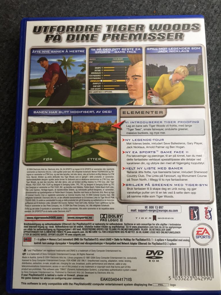 Tiger Woods PGA Tour 2005 - Sony PlayStation 2 (PS2) video game collectible [Barcode 5035223042990] - Main Image 2