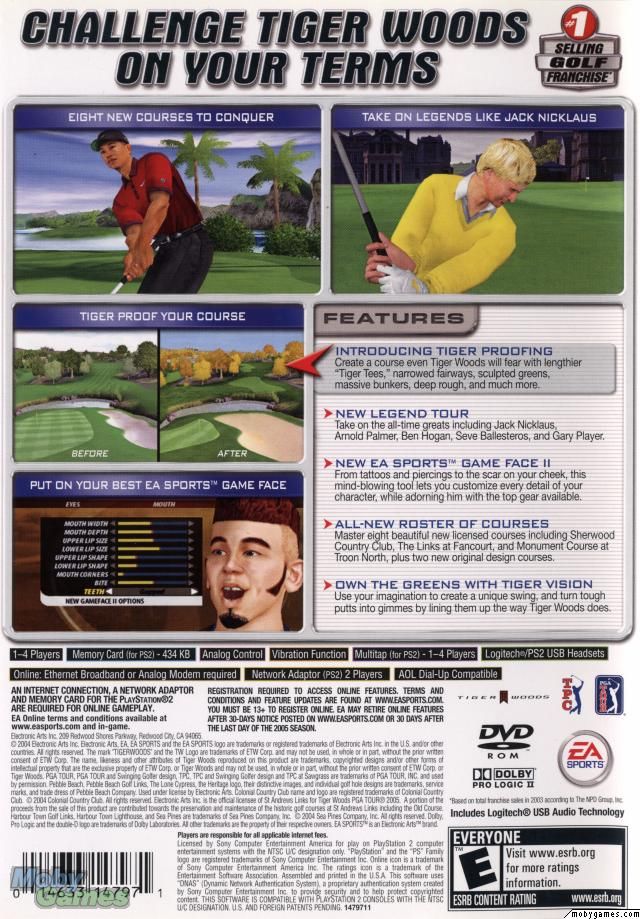 Tiger Woods PGA Tour 2005 - Sony PlayStation 2 (PS2) video game collectible [Barcode 5035224042999] - Main Image 2