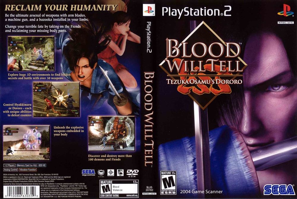 Blood Will Tell - Sony PlayStation 2 (PS2) (Sega - 1) video game collectible [Barcode 010086630350] - Main Image 3