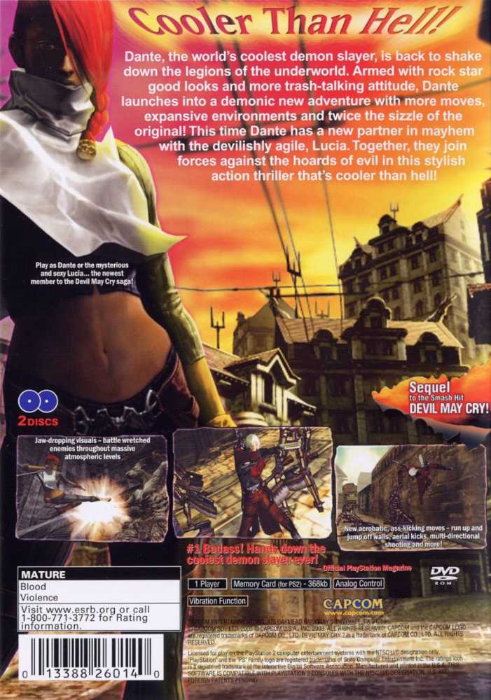 Devil May Cry 2 - Sony PlayStation 2 (PS2) (Capcom - 1) video game collectible [Barcode 0133388260140] - Main Image 2
