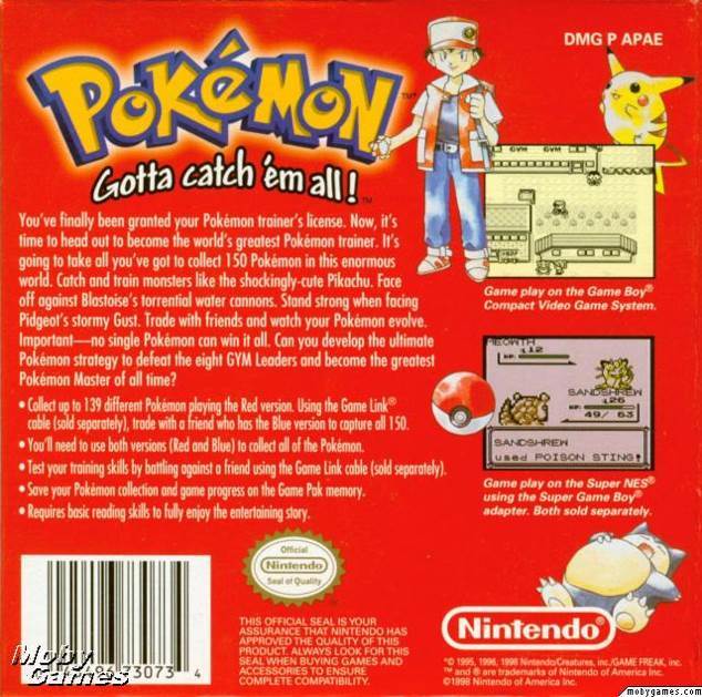 Pokemon Red - Nintendo Game Boy Color video game collectible - Main Image 2
