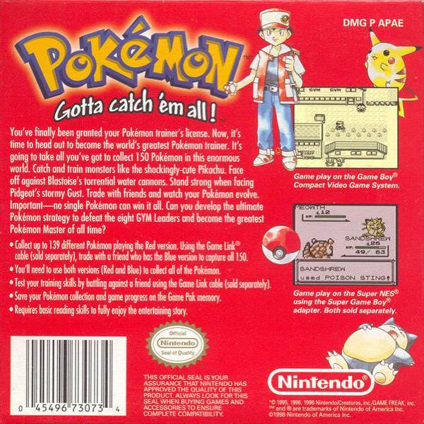 Pokemon: Red Version - Nintendo Game Boy video game collectible - Main Image 2