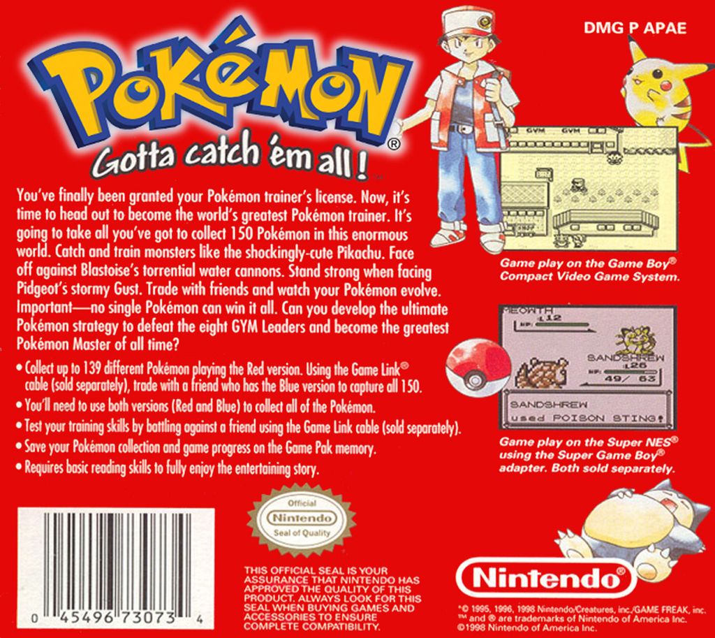 Pokemon Red - Nintendo Game Boy Color video game collectible - Main Image 2