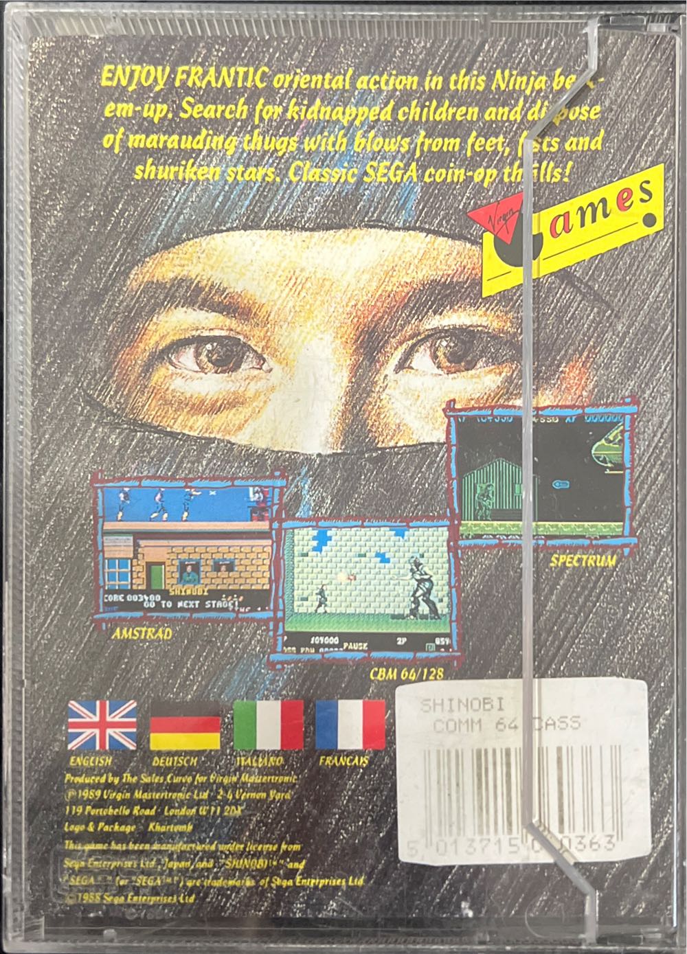 Shinobi - Commodore 64 (Virgin) video game collectible - Main Image 3