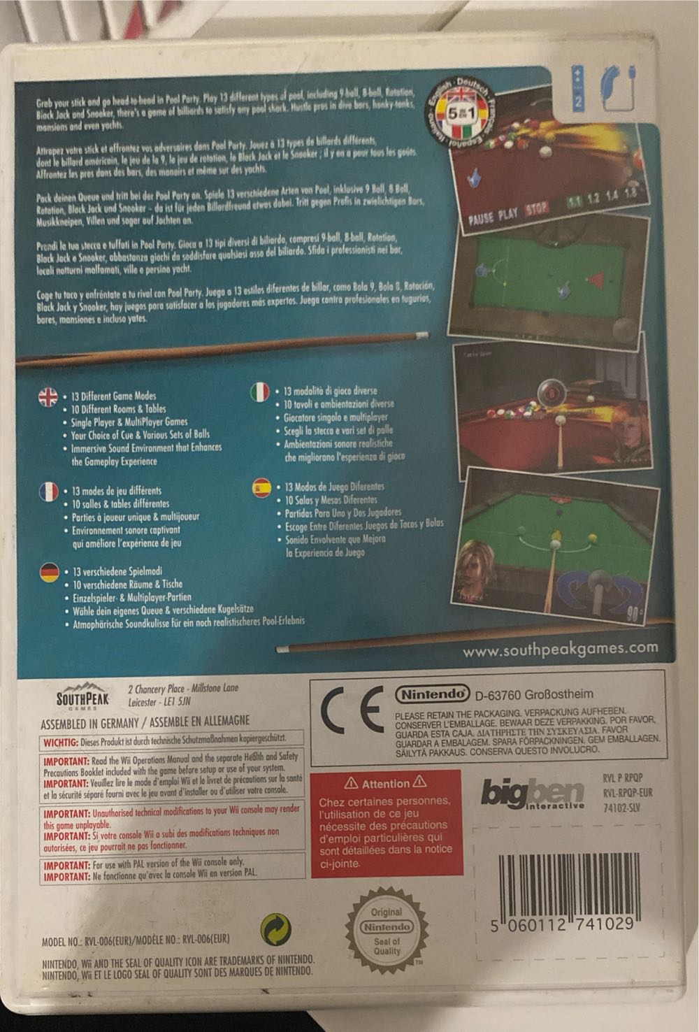 Pool Party - Nintendo Wii (South Peak - 1 - 2) video game collectible [Barcode 5060112741029] - Main Image 2