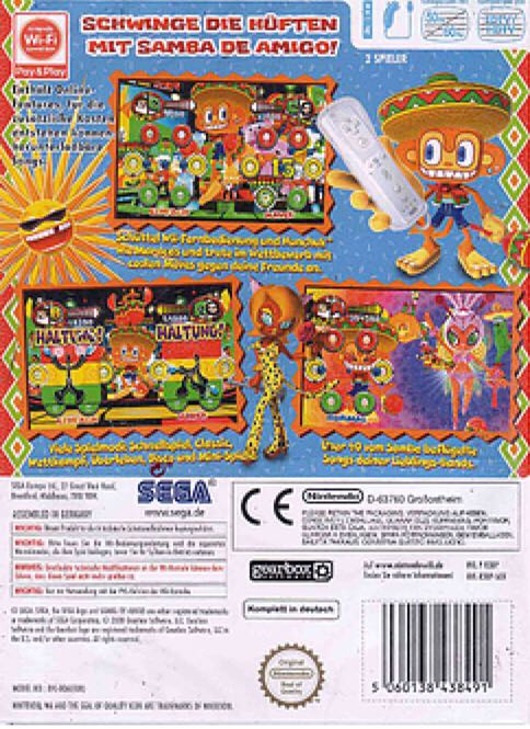 Samba de Amigo - Nintendo Wii (Sega - 2) video game collectible [Barcode 5060138438491] - Main Image 2