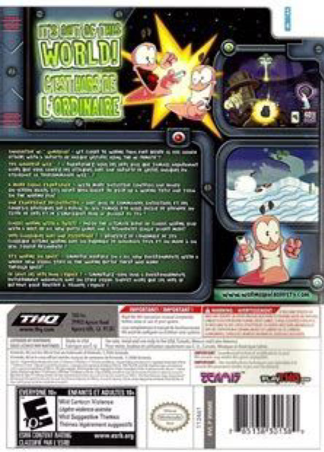 Worms: A Space Oddity - Nintendo Wii (THQ - 1-4) video game collectible [Barcode 2045849102971] - Main Image 2