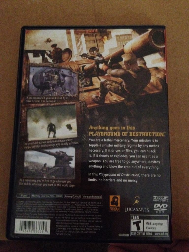 Mercenaries: Playground of Destruction - Sony PlayStation 2 (PS2) (LucasArts - 1) video game collectible [Barcode 023272663353] - Main Image 2