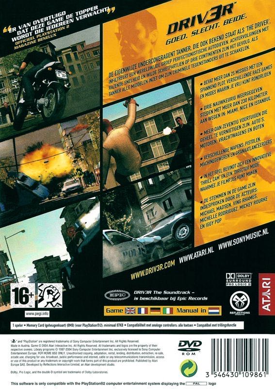 DRIV3R - Sony PlayStation 2 (PS2) (Atari - 1) video game collectible [Barcode 3546430109861] - Main Image 2