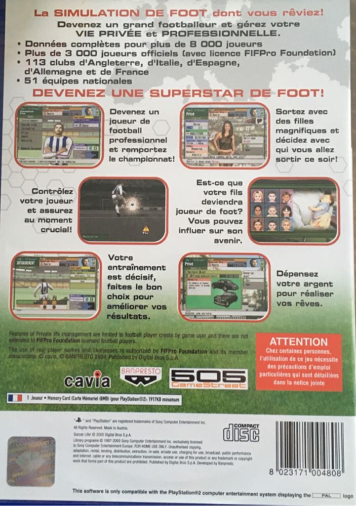 Soccer Life 2 - Sony PlayStation 2 (PS2) video game collectible [Barcode 8023171004808] - Main Image 2