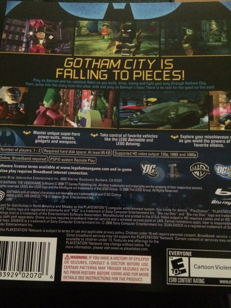 Lego Batman The Video game - Sony PlayStation 3 (PS3) (TTGames) video game collectible [Barcode 823929080706] - Main Image 2