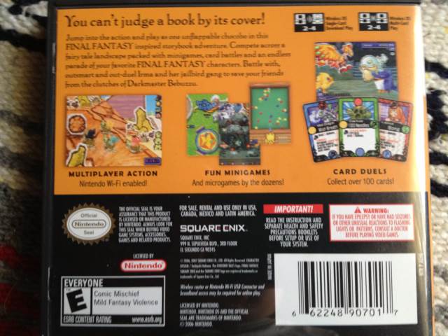 Final Fantasy Fables: Chocobo Tales - Nintendo DS (Square Enix - 1) video game collectible [Barcode 662248907017] - Main Image 2