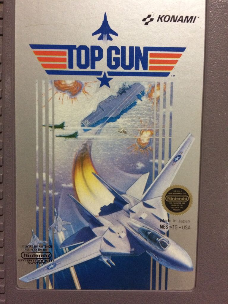 TOP GUN - Nintendo Entertainment System (NES) (1982, Konami) video game collectible - Main Image 1
