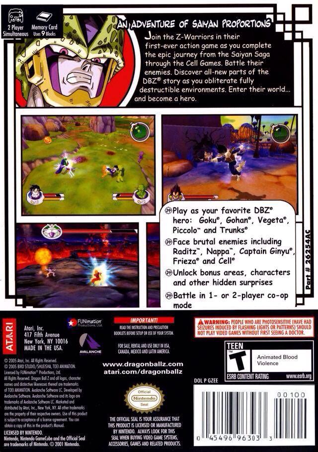 DragonBall Z: Sagas - Nintendo GameCube (Atari) video game collectible - Main Image 2