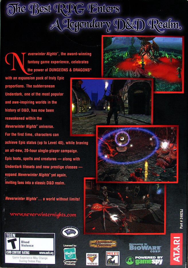 Neverwinter Nights 1: Hordes of the Underdark - PC (Atari, Inc. - 1) video game collectible [Barcode 742725249257] - Main Image 2