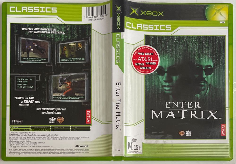 Enter The Matrix - Microsoft Xbox (Atari Europe S.A.S.U - 1) video game collectible [Barcode 3546430110058] - Main Image 4