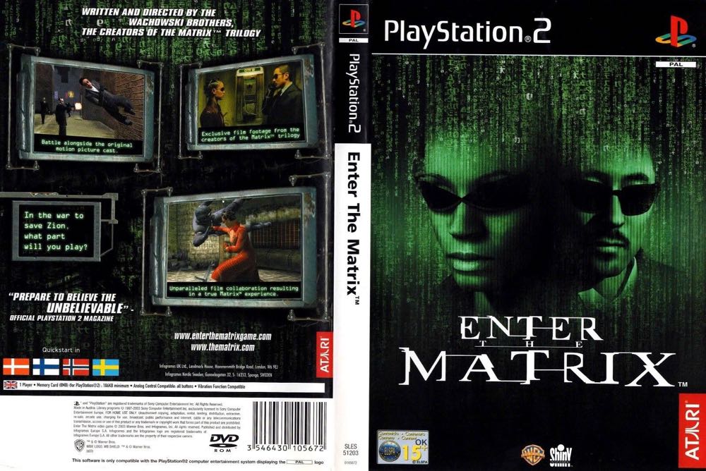 ENTER THE MATRIX - Sony PlayStation 2 (PS2) (Atari - 1) video game collectible [Barcode 4272524391] - Main Image 2
