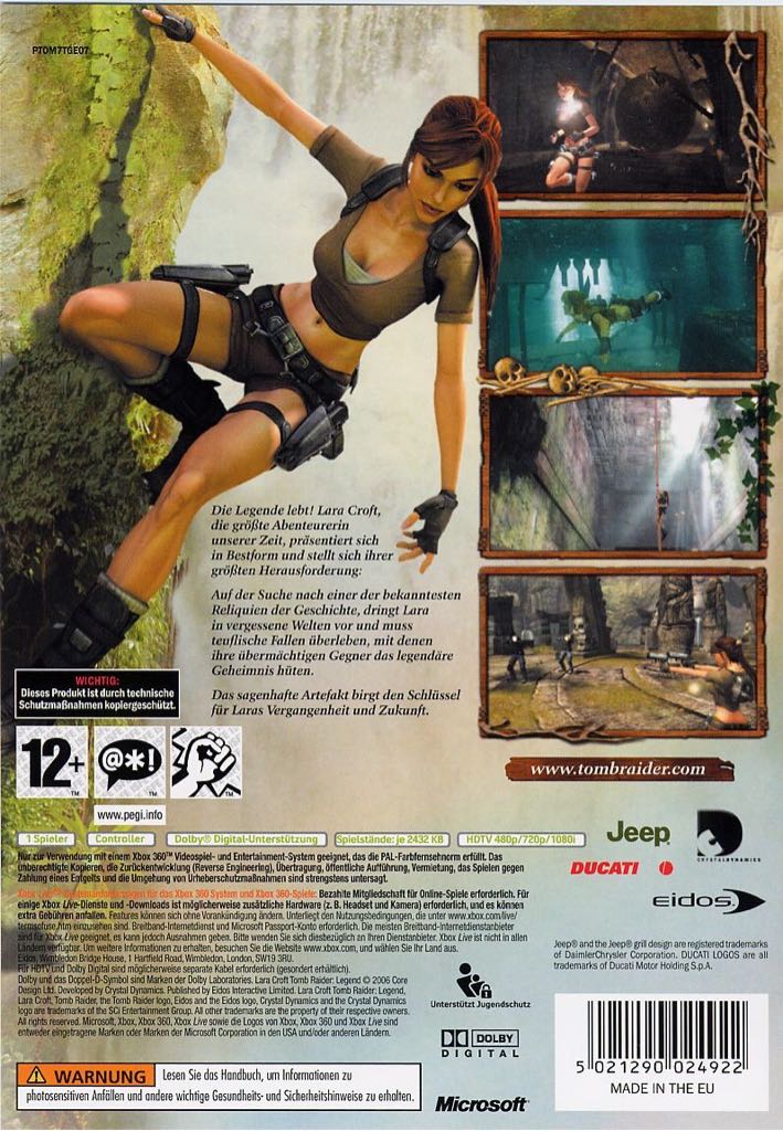 Lara Croft Tomb Raider Legend - Microsoft Xbox 360 (Eidos - 1) video game collectible [Barcode 5021290024915] - Main Image 2