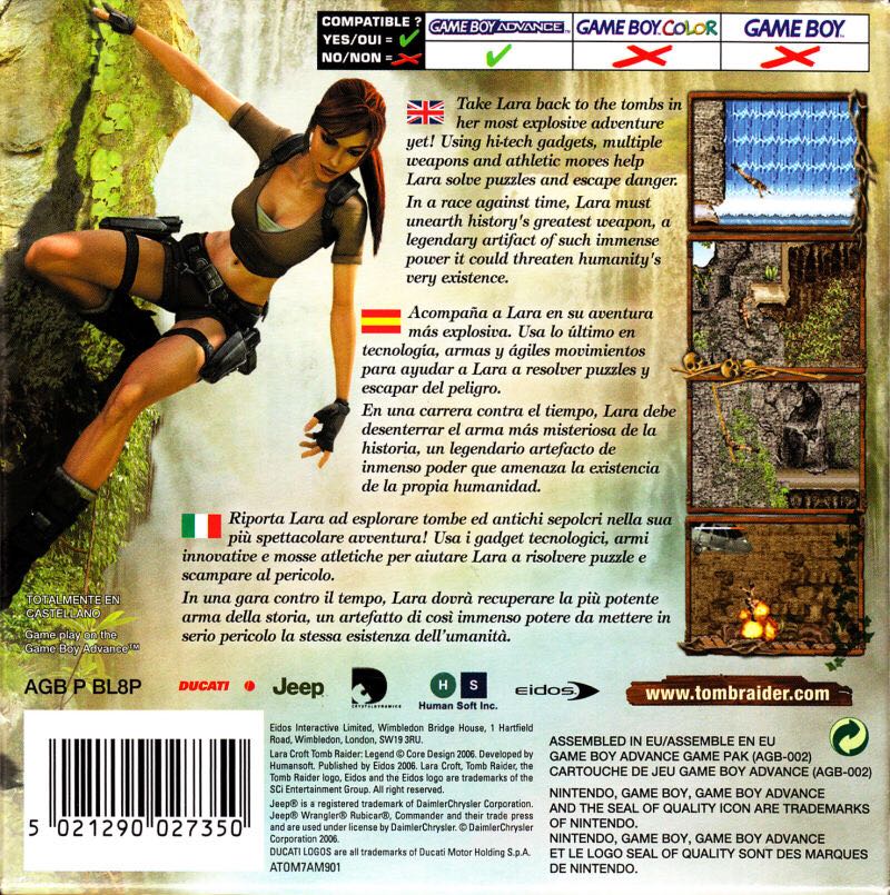 Tomb Raider: Legend - Nintendo Game Boy Advance (GBA) (Eidos Interactive - 1) video game collectible [Barcode 788687400206] - Main Image 2