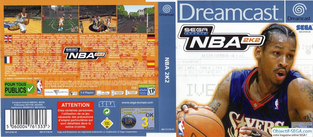 NBA 2K2 - Sega Dreamcast (Sega - 1-4) video game collectible [Barcode 010086511789] - Main Image 2