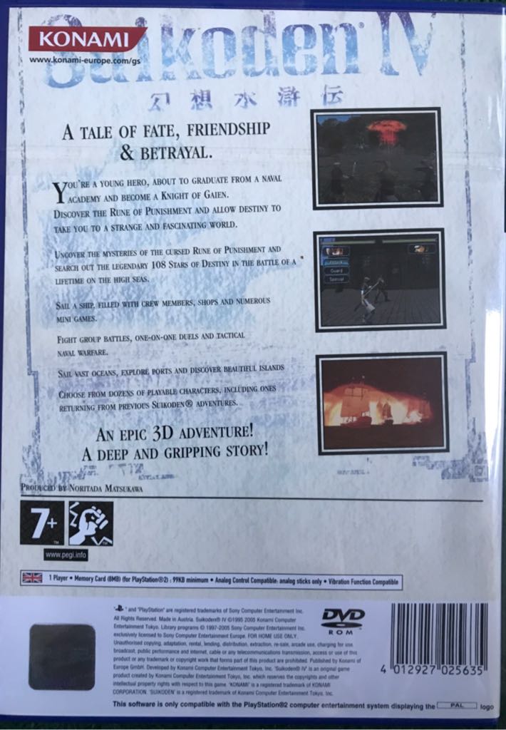 Suikoden IV - Sony PlayStation 2 (PS2) (Konami - 1) video game collectible [Barcode 4012927025635] - Main Image 2