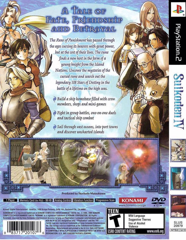 Suikoden IV - Sony PlayStation 2 (PS2) (Konami - 1) video game collectible [Barcode 4012927025680] - Main Image 2