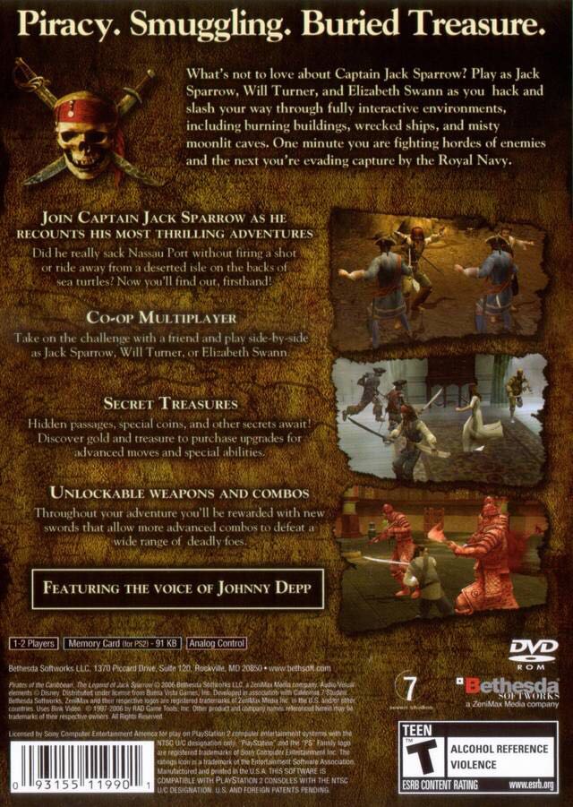 (2006) Pirates of the Caribbean: The Legend of Jack Sparrow - Sony PlayStation 2 (PS2) video game collectible - Main Image 2