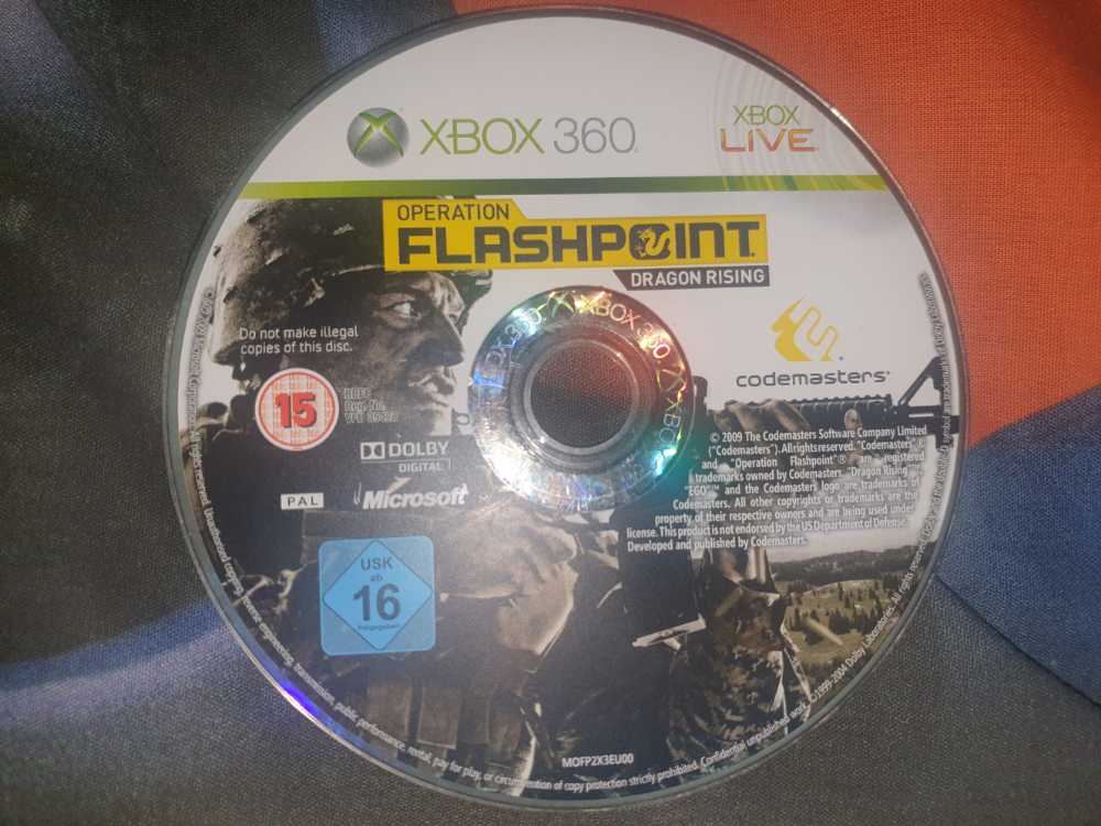 Operation Flashpoint: Dragon Rising - Microsoft Xbox 360 (Codemasters - 1) video game collectible [Barcode 5024866339376] - Main Image 2