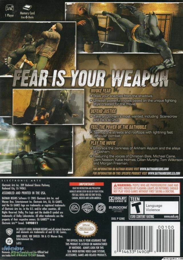 Batman Begins - Nintendo GameCube (Electronic Arts/EA Games - 1) video game collectible [Barcode 5030930044541] - Main Image 2