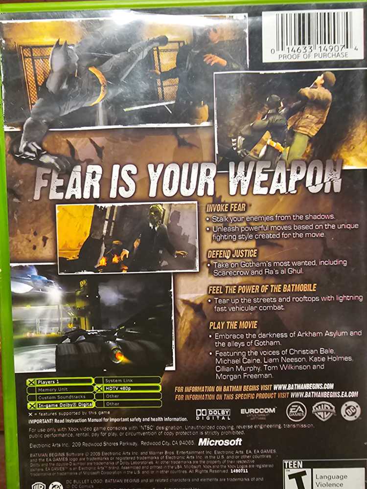 Batman Begins - Microsoft Xbox video game collectible [Barcode 5030931044519] - Main Image 2