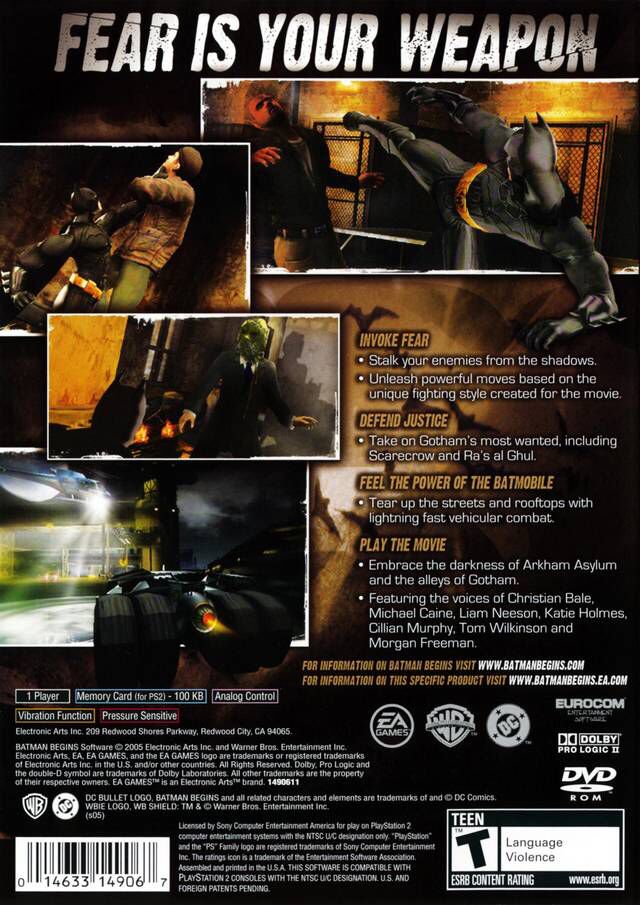 Batman Begins - Sony PlayStation 2 (PS2) (Electronic-Arts - 1) video game collectible [Barcode 5030932044532] - Main Image 2