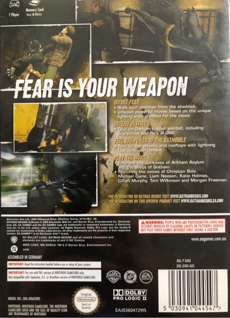 Batman Begins - Nintendo GameCube (EA Games - 1) video game collectible [Barcode 5030941044547] - Main Image 2