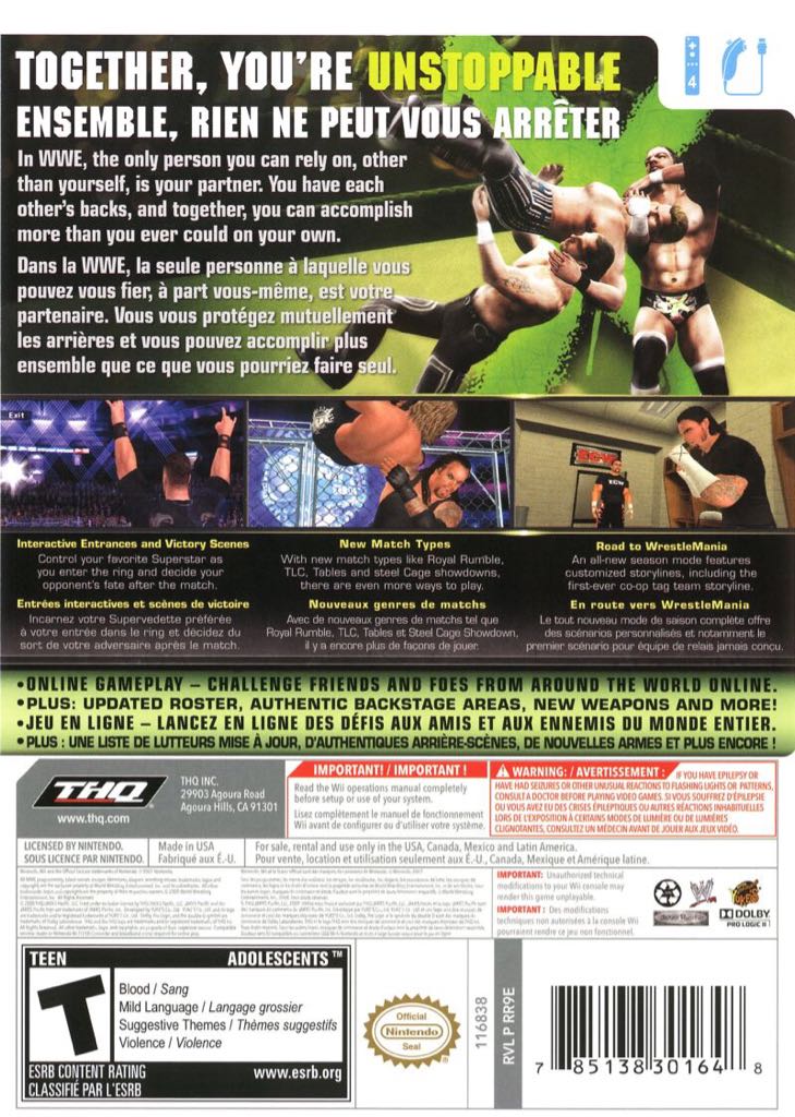WWE SmackDown vs Raw 2009 - Nintendo Wii video game collectible - Main Image 2