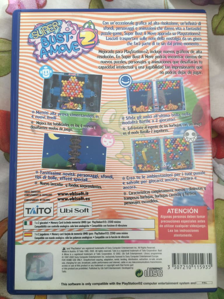 Super Bust A Move 2 - Sony PlayStation 2 (PS2) (Taito - 1-2) video game collectible [Barcode 3307210115935] - Main Image 2