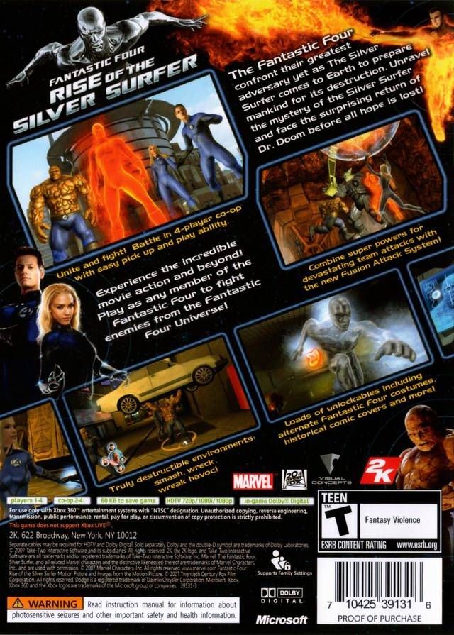 Fantastic Four: Rise Of The Silver Surfer - Microsoft Xbox 360 (2K Boston/2K - 14) video game collectible [Barcode 710425391316] - Main Image 2
