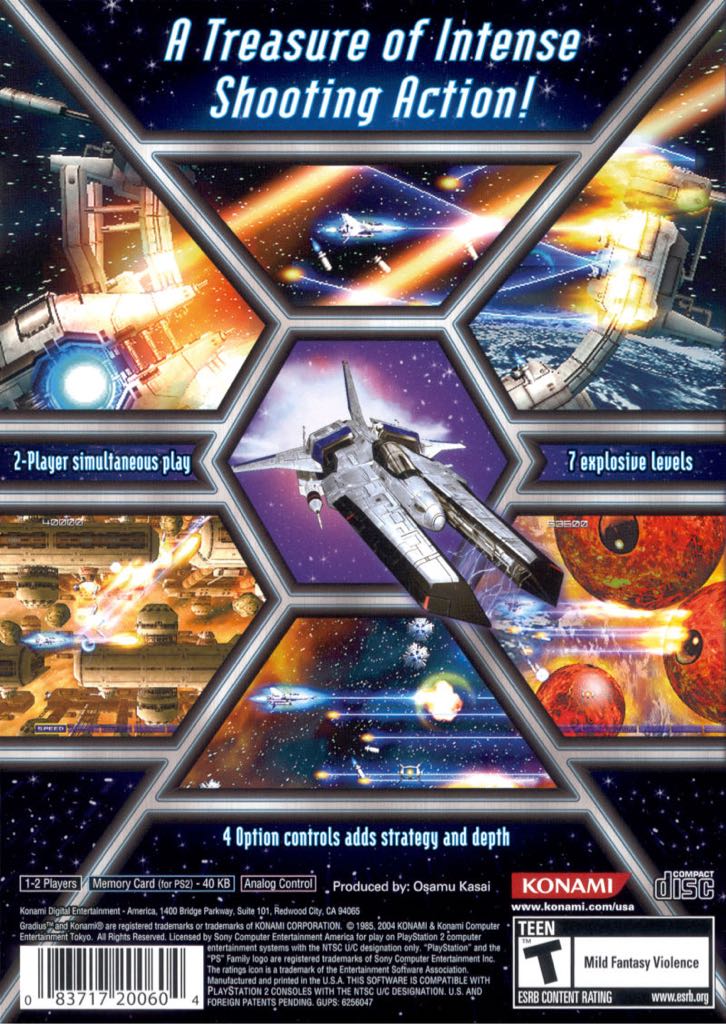 Gradius V - Sony PlayStation 2 (PS2) (Konami - 2) video game collectible [Barcode 083717200604] - Main Image 2