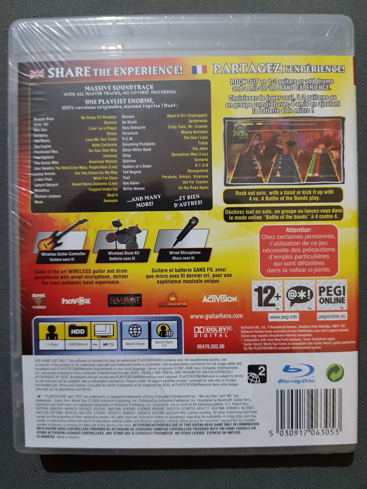 Guitar Hero: World Tour - Sony PlayStation 3 (PS3) (Activision - 1-4) video game collectible [Barcode 5030917063053] - Main Image 2