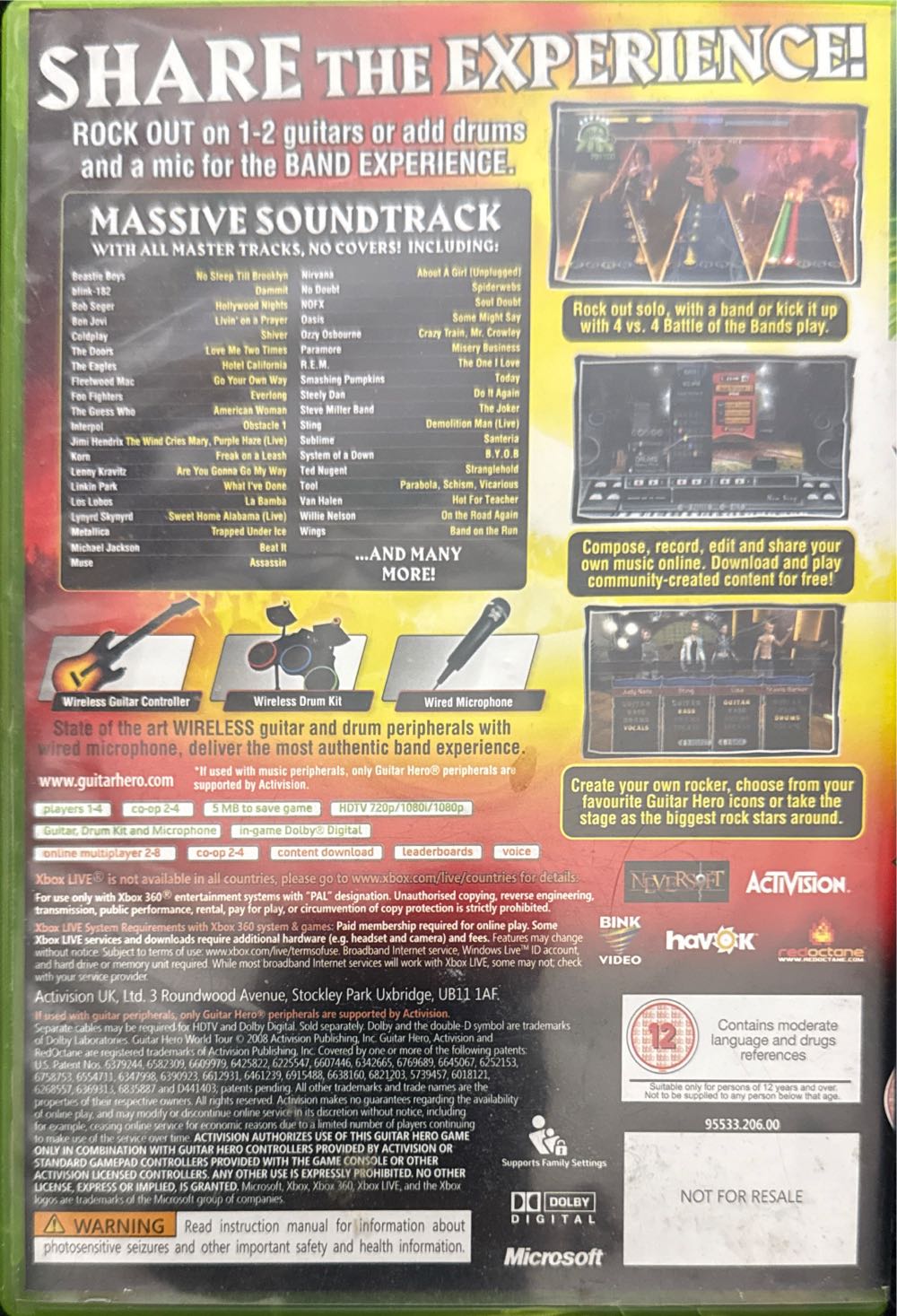 Guitar Hero: World Tour - Microsoft Xbox 360 (Activision Blizzard) video game collectible - Main Image 2