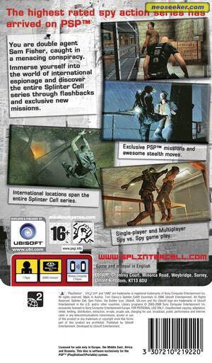 Tom Clancy’s Splinter Cell: Essentials - Sony PlayStation Portable (PSP) (Ubisoft - 1) video game collectible [Barcode 3307210219220] - Main Image 2