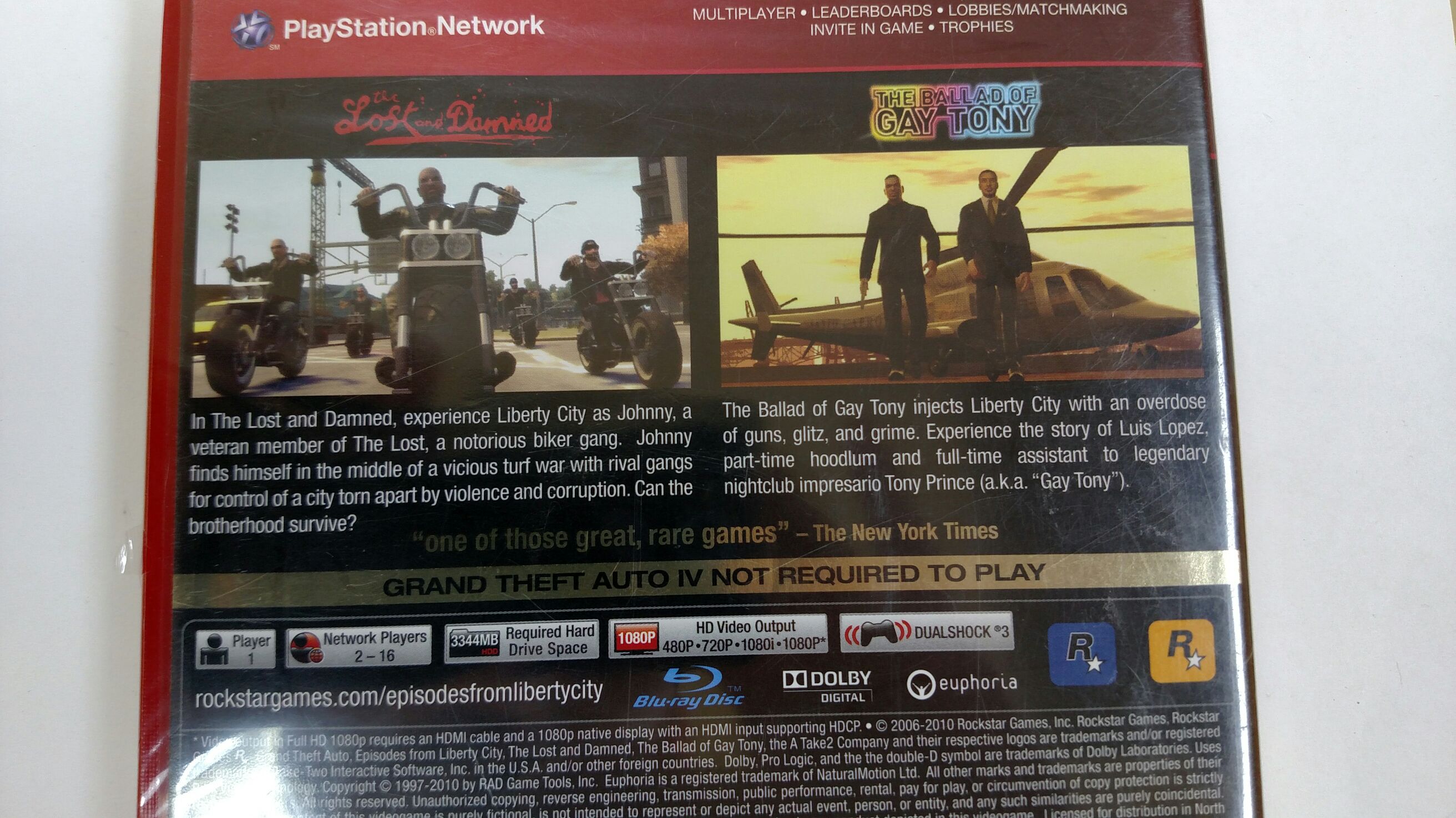GRAND THEFT AUTO EPISODES FROM LIBERTY CITY - Sony PlayStation 3 (PS3) video game collectible [Barcode 9317182377808] - Main Image 2