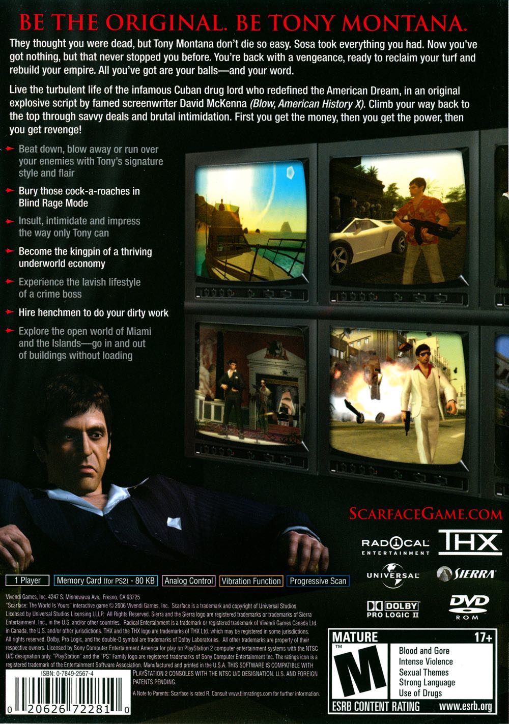 Scarface: The World Is Yours - Sony PlayStation 2 (PS2) (Sierra Entertainment - 1) video game collectible [Barcode 348542209565] - Main Image 2