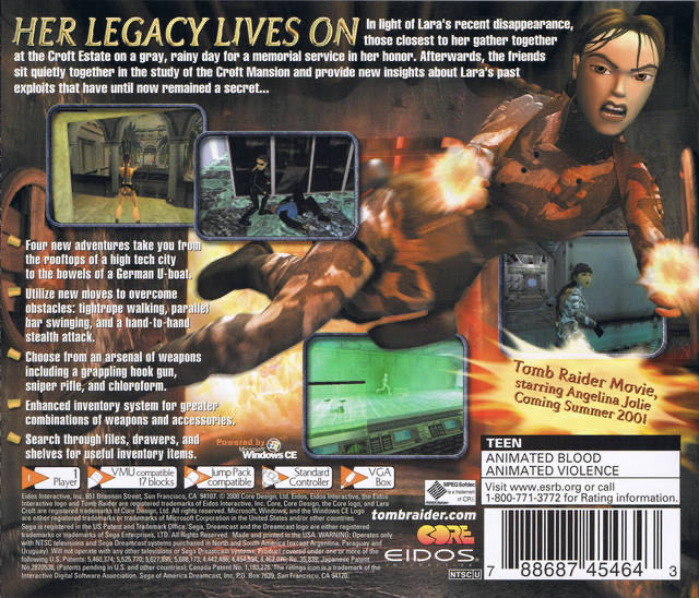 Tomb Raider V: Chronicles - Sony PlayStation (Eidos / Square Enix - 1) video game collectible - Main Image 2